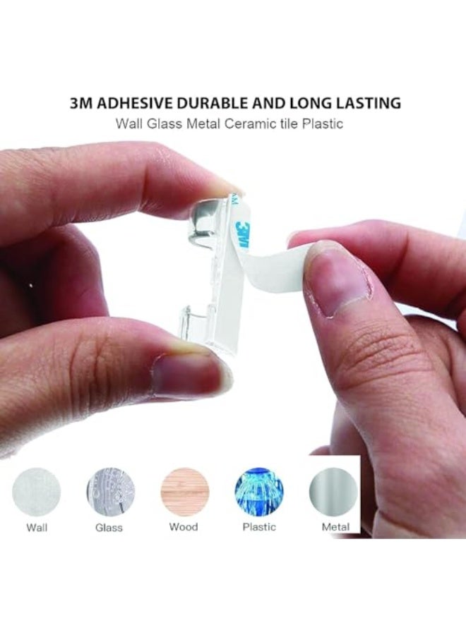 75 Pcs Adhesive Cable Clips – Clear Wire Organizer Clamps with Strong Self-Adhesive Back Cord Management for Home Office & Car (75 Pieces) - Image 2