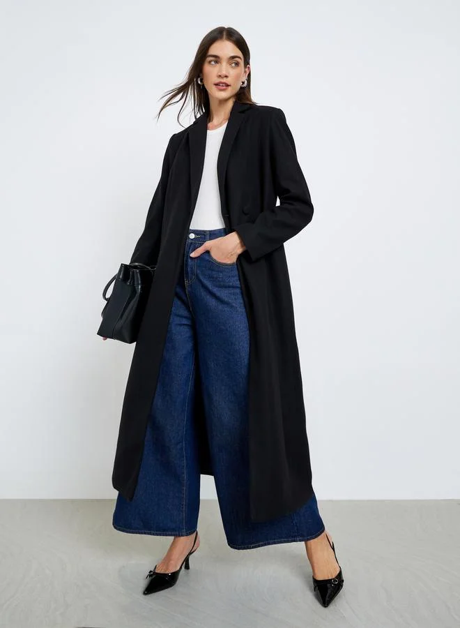 Styli Regular Fit Maxi Wool Coat