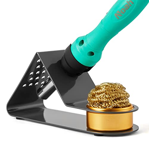 Noah Premium Soldering Iron Holder with Brass Coil Tip Cleaner, Soft Coiled Brass Tip Cleaner Kit, No Water Needed, Black - Image 5