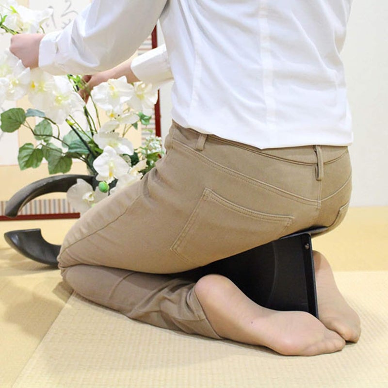 IPPINKA Foldable Meditation Kneeling Bench (Seiza), Portable and Lightweight, 5.3 in, 180g, Black - Image 2