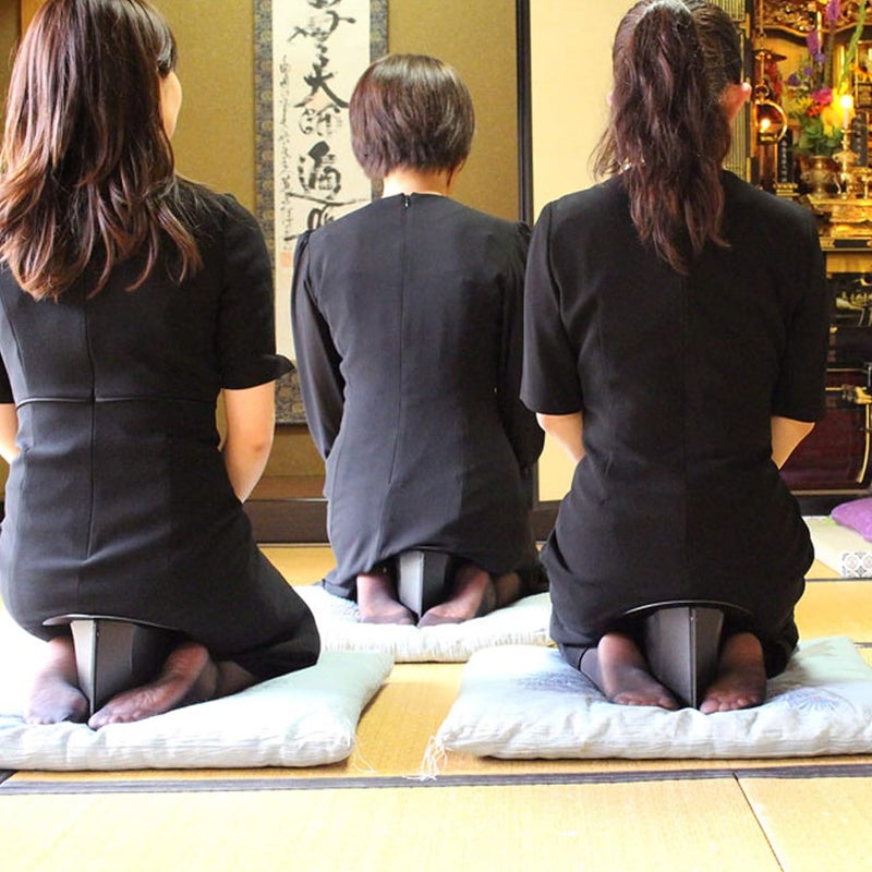IPPINKA Foldable Meditation Kneeling Bench (Seiza), Portable and Lightweight, 5.3 in, 180g, Black - Image 3