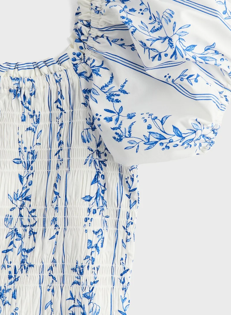 H&M Floral Off-Shoulder Dress