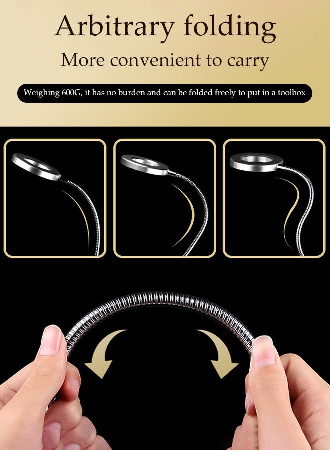 Reading Light with Clip, 12 LED Lamp, 3 Color Temperatures, Lightweight Reading Lights for Books in Bed, Tattoo Light Desk Lamp, Up to 60 Hours Eye-Friendly Lighting for Bed Headboard, Bedroom, Office - Image 5