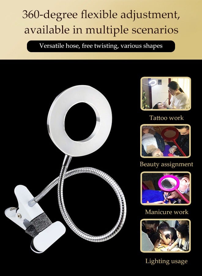 Reading Light with Clip, 12 LED Lamp, 3 Color Temperatures, Lightweight Reading Lights for Books in Bed, Tattoo Light Desk Lamp, Up to 60 Hours Eye-Friendly Lighting for Bed Headboard, Bedroom, Office - Image 4