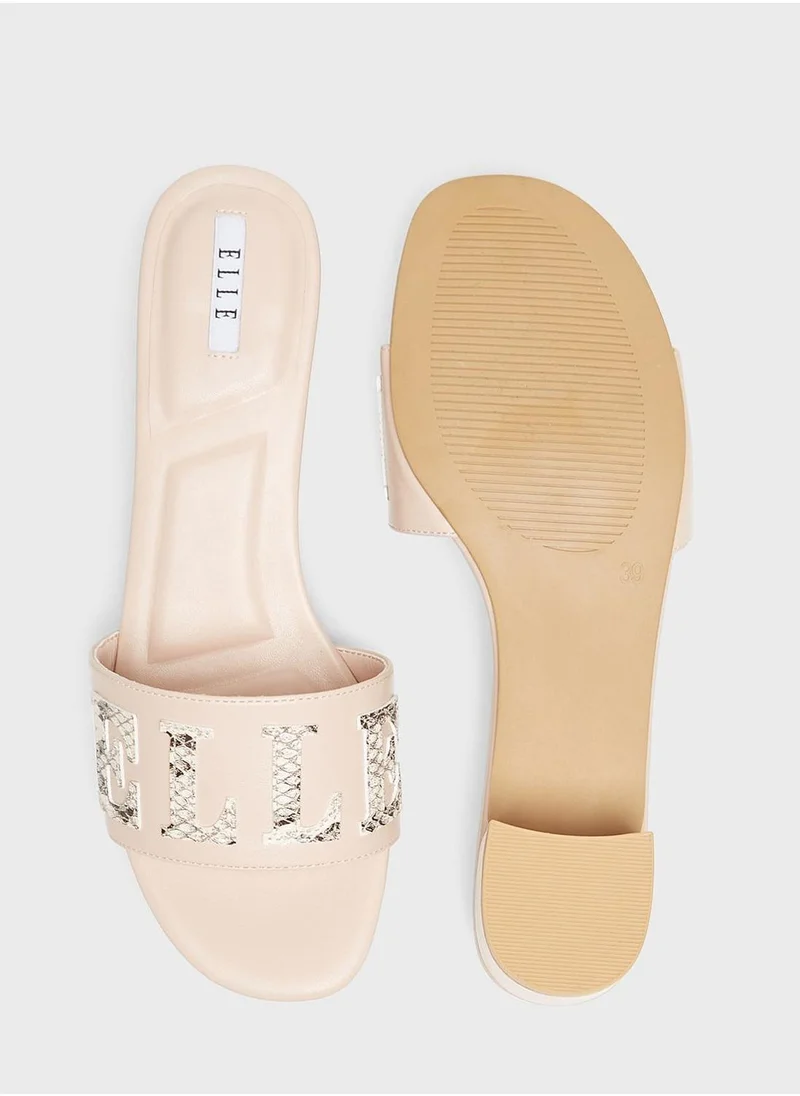 ELLE One Strap Block Heel Sandals