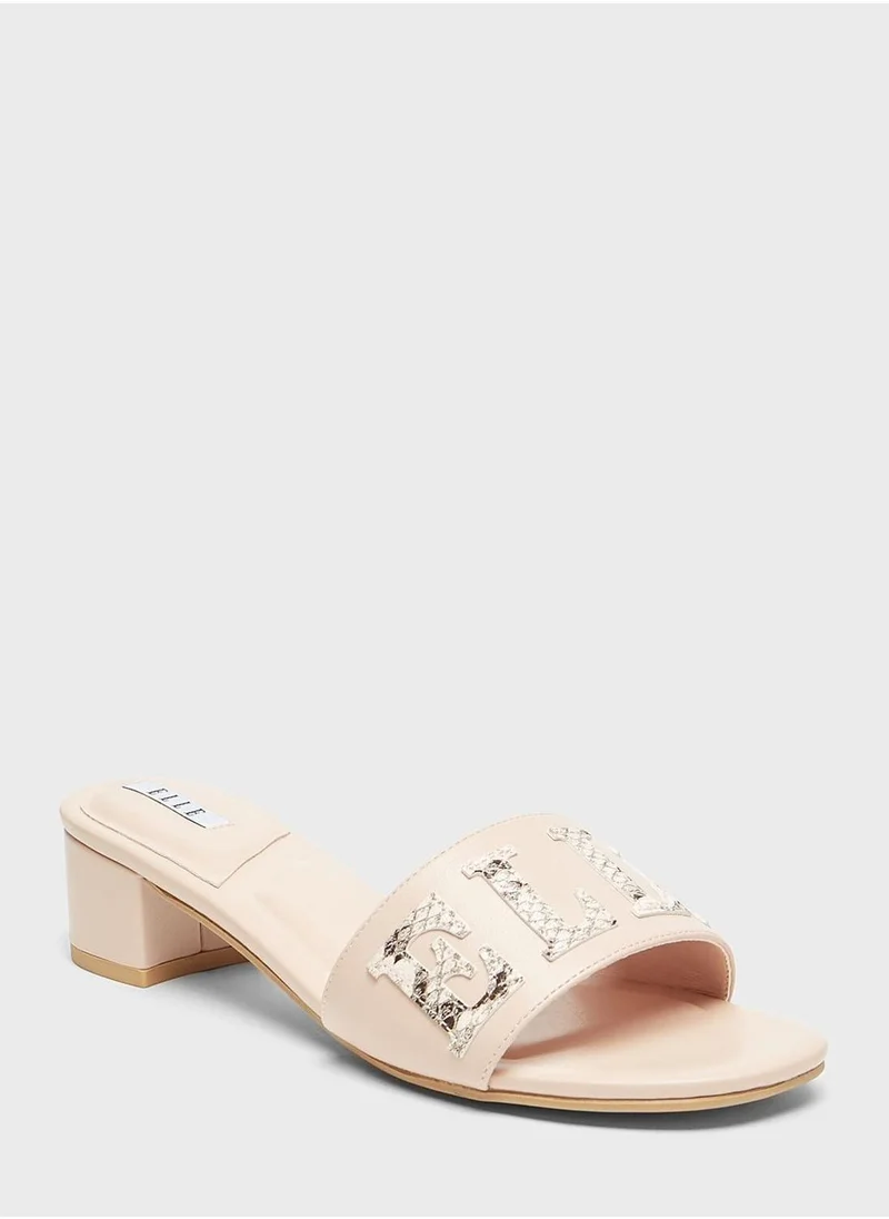 ELLE One Strap Block Heel Sandals