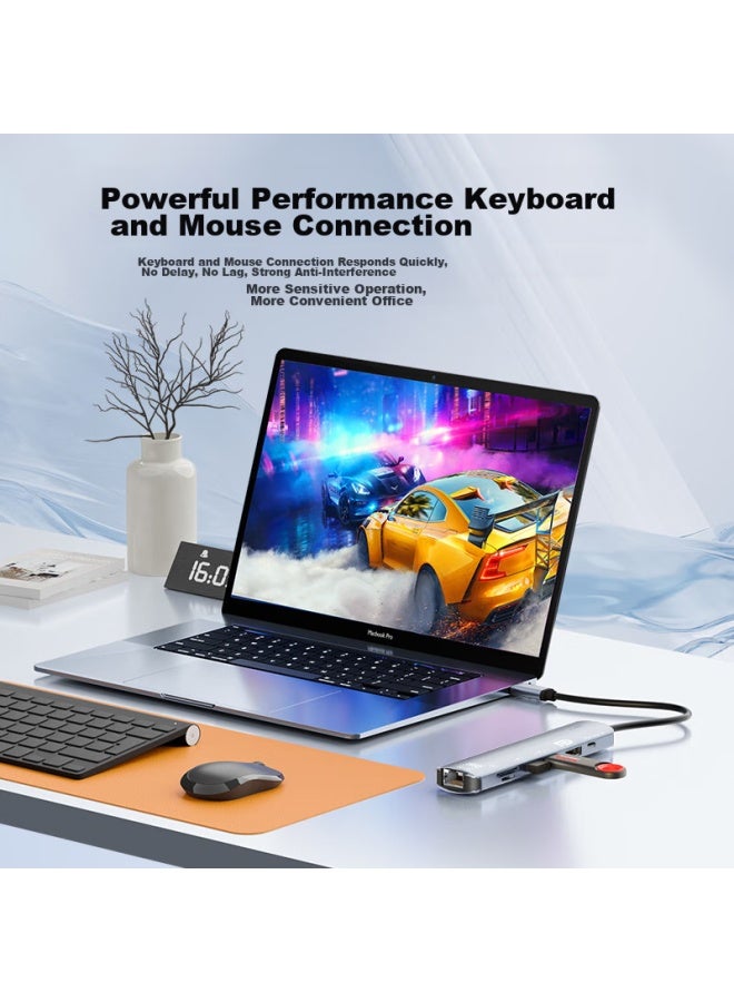 ULT-unite Ult-unittype-c To Dp1.4 Expansion Dock, Seven-in 8k 60hz Adapter, Pd Power Multi-port Hub, Suitable For Macbook, Laptops, Ipad Pro Tablets - Image 3