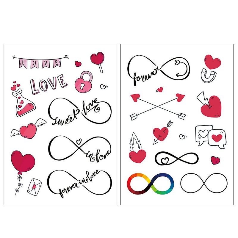 إيفر جوي everjoy 25+ تصاميم واقعية لانتهية الحب ملصقات الوشم المؤقتة - عيد الحب المقاوم للماء ، الحبال الحفلات التي تفضل بها ديكورات وهدايا تحت عنوان - Image 2