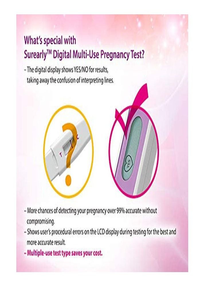 Surearly Surearly Digital Pregnancy Test 3 pc  - Image 2