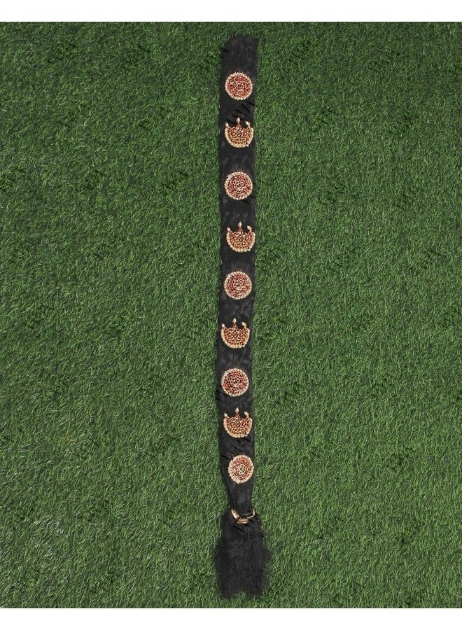 VAMA FASHIONS Traditional Pula Poola Jada Billalu Hair Choti Ornaments Beera Bharatanatyam Kuchipudi Classical Dance Jewellery for Women & Girls (Jada for Bharatanatyam) - Image 5