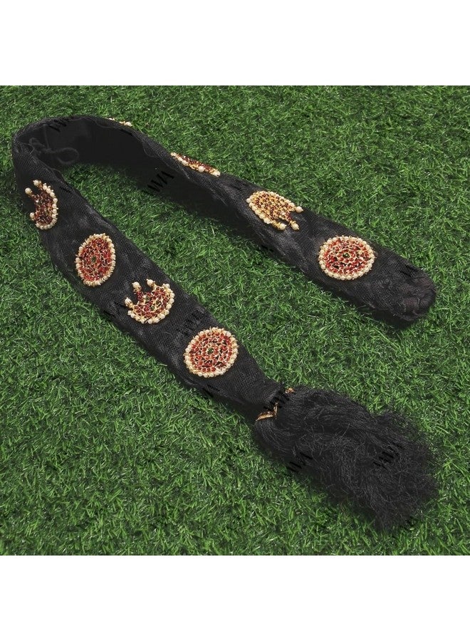 VAMA FASHIONS Traditional Pula Poola Jada Billalu Hair Choti Ornaments Beera Bharatanatyam Kuchipudi Classical Dance Jewellery for Women & Girls (Jada for Bharatanatyam) - Image 4