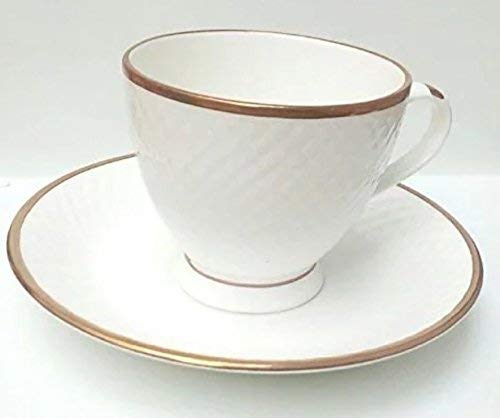 Home-Cart Tableware Serving White Dotted Tea Coffee Cups Saucer Set 12 Pcs - Image 4