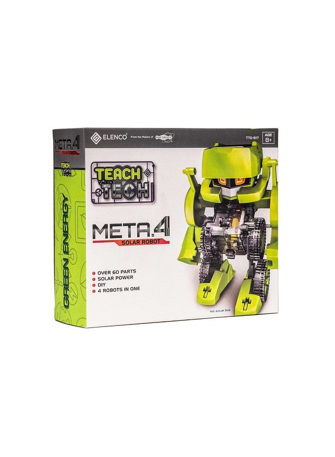Elenco Teach Tech Meta.4 Solar Robot, 60 Pieces, Lime Green (EE-TTG617) - Image 1