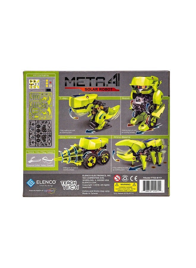 Elenco Teach Tech Meta.4 Solar Robot, 60 Pieces, Lime Green (EE-TTG617) - Image 5