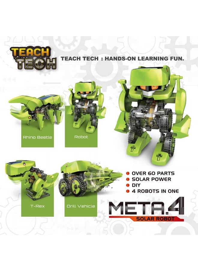 Elenco Teach Tech Meta.4 Solar Robot, 60 Pieces, Lime Green (EE-TTG617) - Image 3