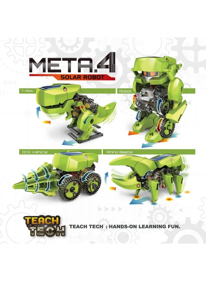 Elenco Teach Tech Meta.4 Solar Robot, 60 Pieces, Lime Green (EE-TTG617) - Image 4