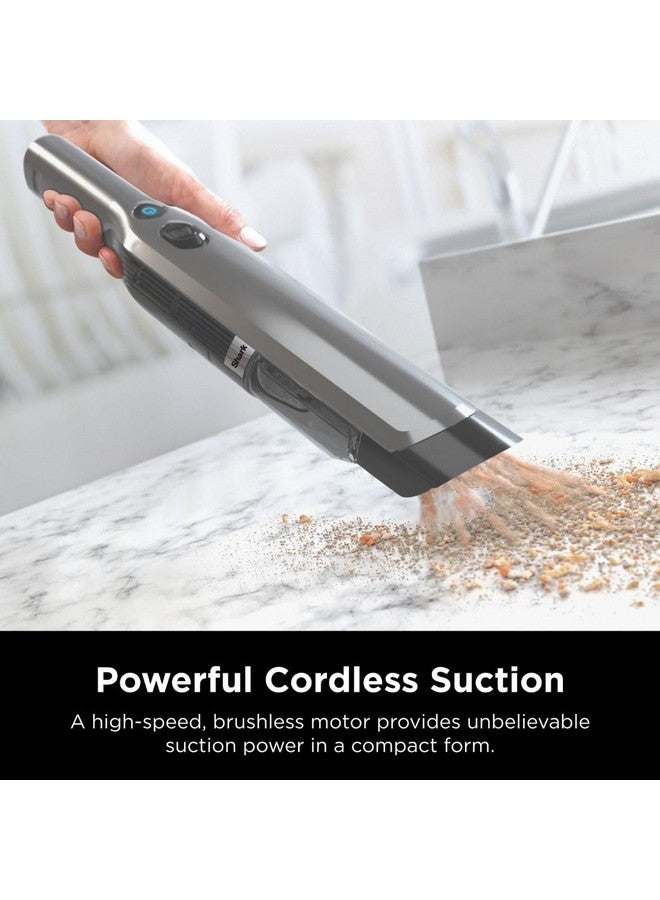Shark Shark WV201 WANDVAC Handheld Vacuum, Lightweight at 1.4 Pounds with Powerful Suction, Charging Dock, Single Touch Empty and Detachable Dust Cup,Graphite, Slate  - Image 3