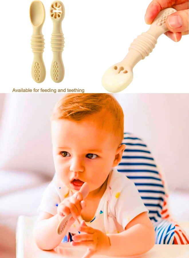 Chase Up 6 Pcs Silicone Baby Spoons - Standalone Feeding Utensils 6+ Months, BPA Free - Ideal for Weaning and Baby-Led Weaning - Image 3