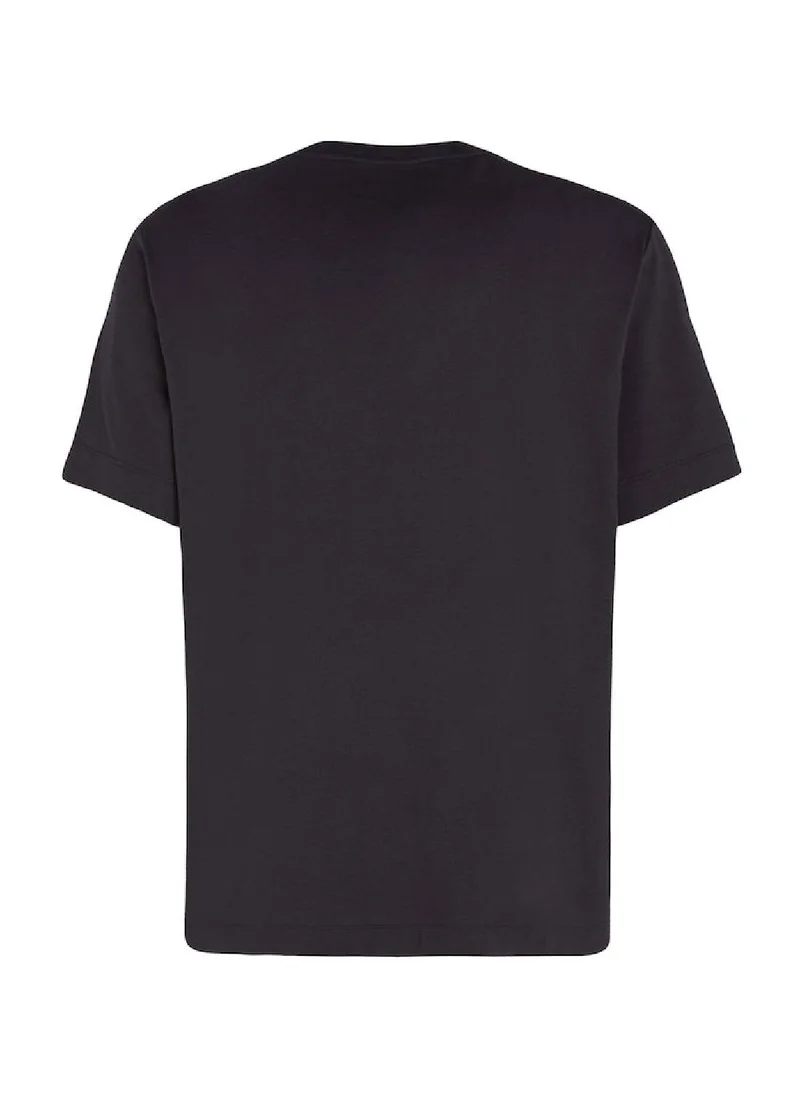 CALVIN KLEIN Calvin Klein Men's T-Shirt - Short Sleeves - Sportswear - Cotton , Black