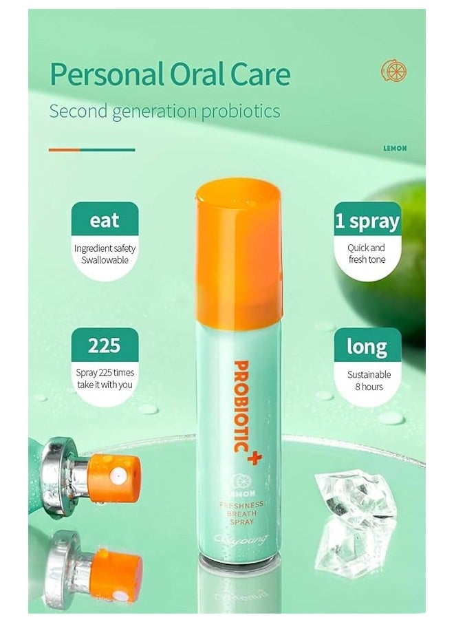 OILYOUNG - Probiotic Freshness Breath Spray 15ml, Oral Care Spray, Mint Oral Care Health Spray for Dry Mouth, Natural Ingredients, Bad Breath Spray, Lemon - Image 1