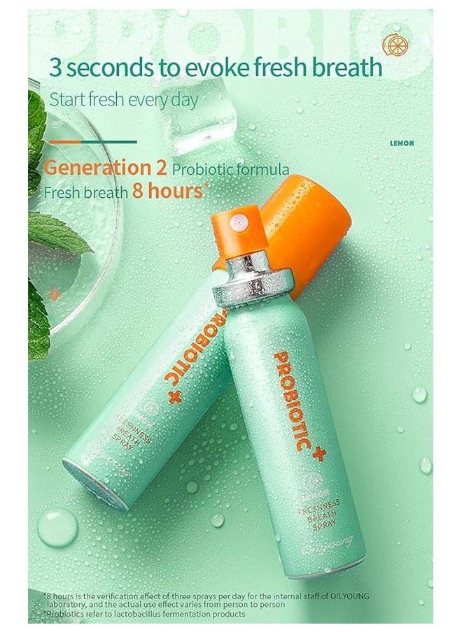 OILYOUNG - Probiotic Freshness Breath Spray 15ml, Oral Care Spray, Mint Oral Care Health Spray for Dry Mouth, Natural Ingredients, Bad Breath Spray, Lemon - Image 1