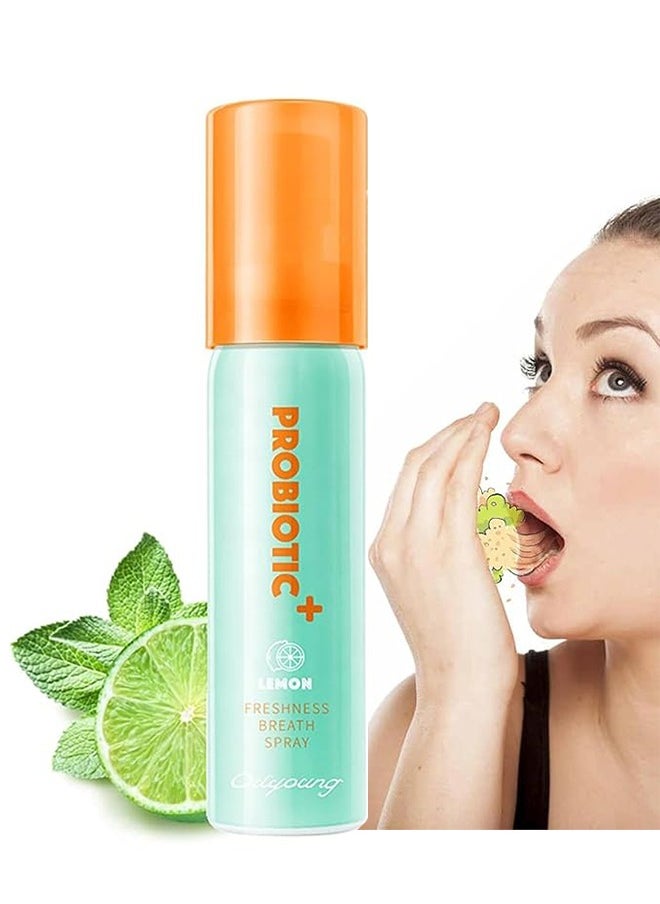 OILYOUNG - Probiotic Freshness Breath Spray 15ml, Oral Care Spray, Mint Oral Care Health Spray for Dry Mouth, Natural Ingredients, Bad Breath Spray, Lemon - Image 1