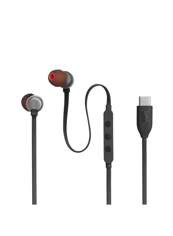 JBL Renewed - JBL Tune 310 Wired in Ear Type C Headphones with Hi-Res Audio and EQ Preset Remote black - Image 3