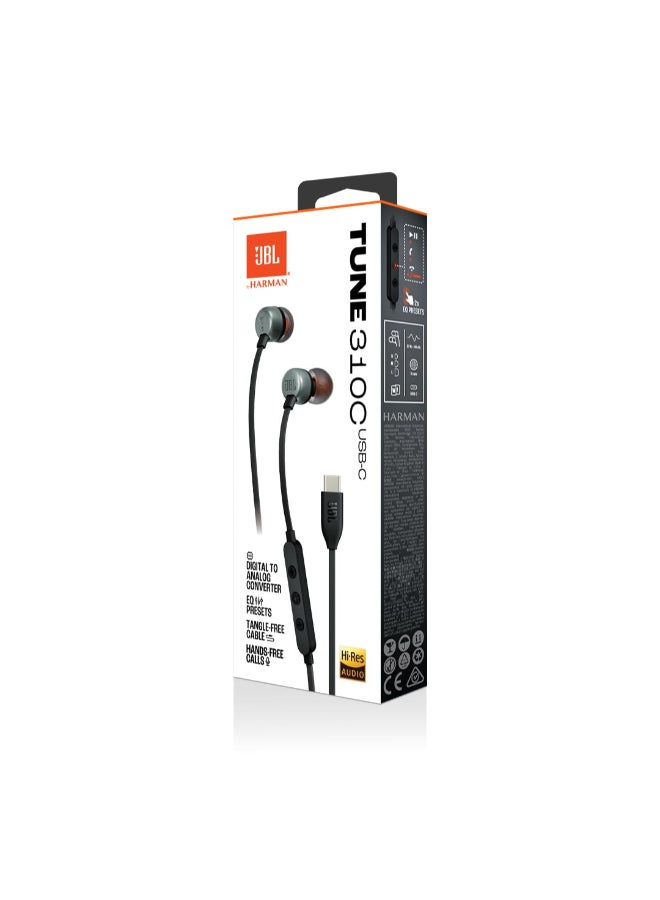 JBL Renewed - JBL Tune 310 Wired in Ear Type C Headphones with Hi-Res Audio and EQ Preset Remote black - Image 5