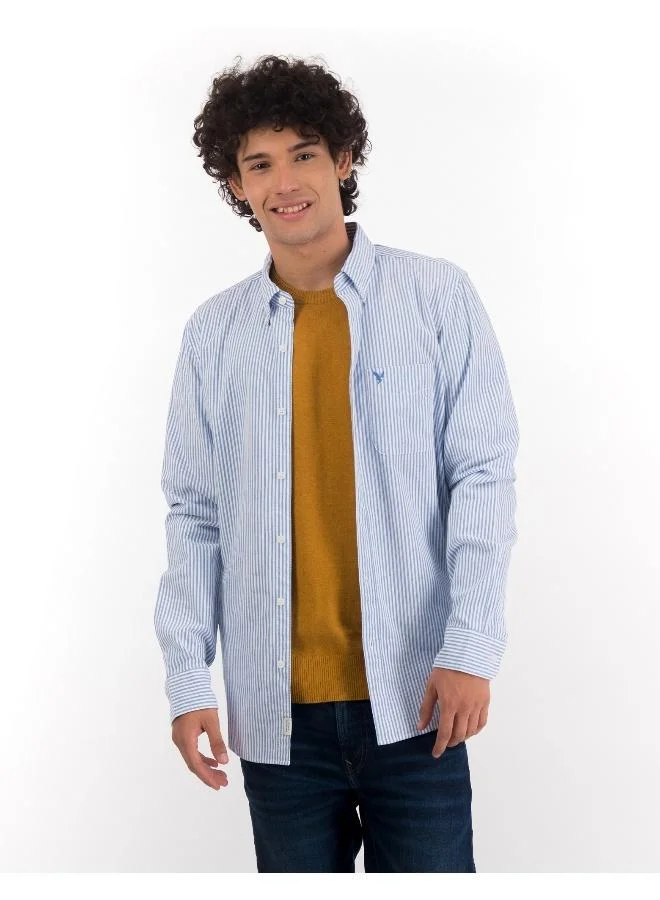 امريكان ايجل AE Striped Slim Fit Oxford Button-Up Shirt