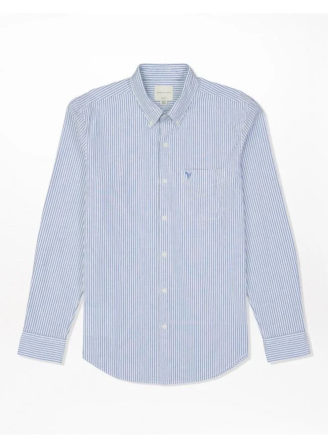 امريكان ايجل AE Striped Slim Fit Oxford Button-Up Shirt