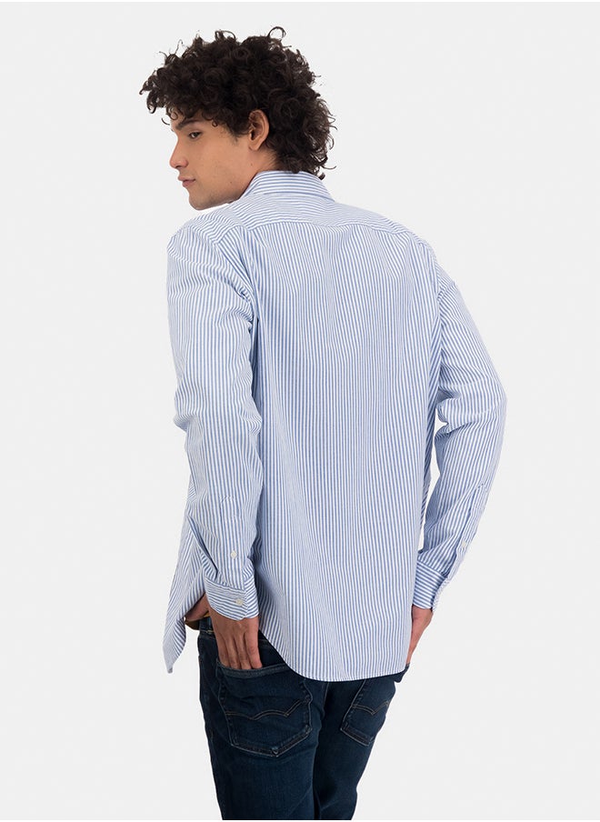 American Eagle - AE Striped Slim Fit Oxford Button-Up Shirt - Image 1