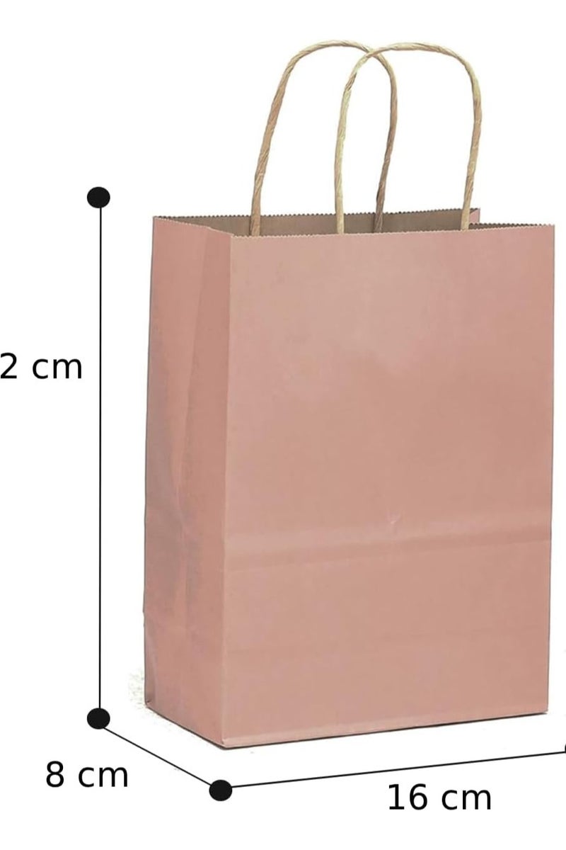 MOMENT 12 PACK Paper Gift Bags with Handles in Bulk, Kraft Paper Bags 22 * 16 * 8cm, Recyclable Shopping Bags for Retail, Grocery, Party Favors, Wedding, Brown - Image 2