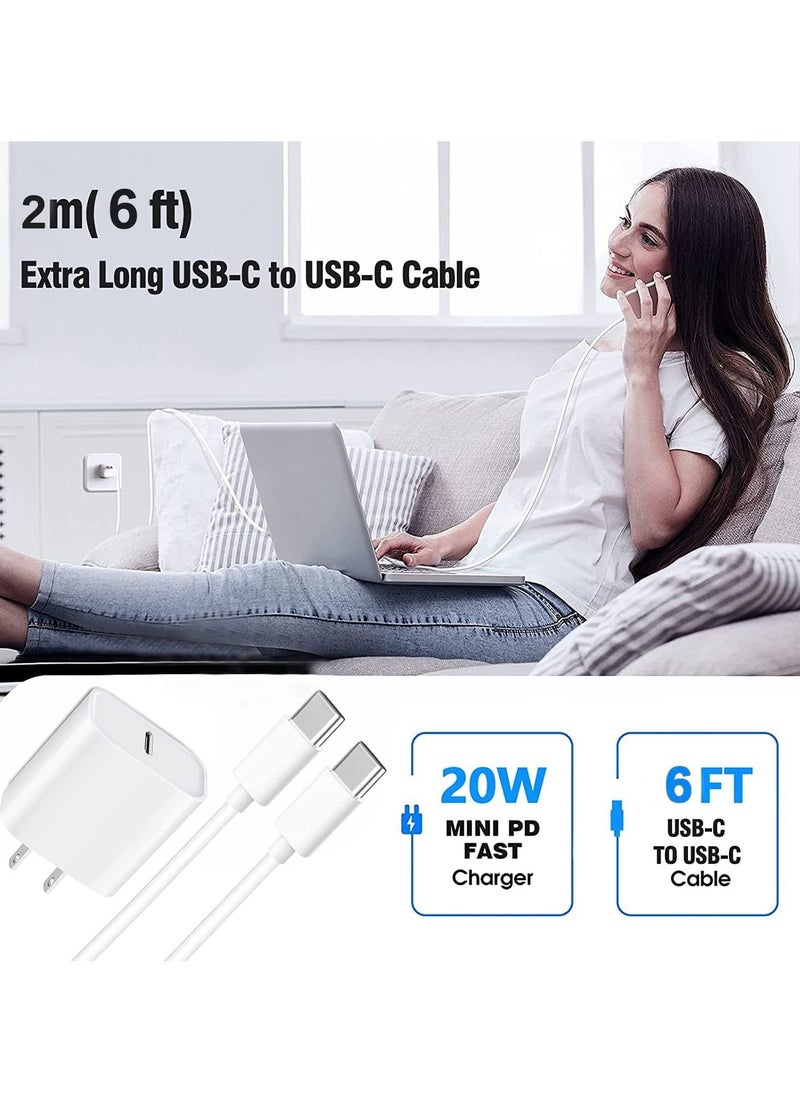Generic - USB C Apple Fast Charger for iPad Pro 12.9/11 in 2021/2020/2018, iPad Air 4th/5th Generation 10.9",iPad Mini 6th Generation, iPad Charger Fast Charging Wall Charger Block with 6FT USB C to C Cable - Image 1