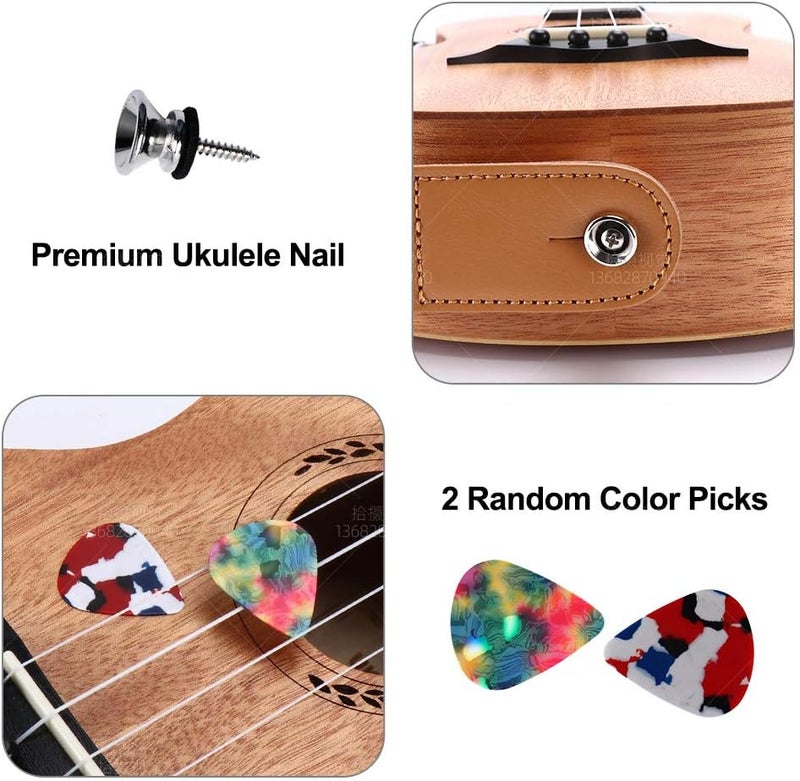 EYESHOT Ukulele Strap, Adjustable Hawaiian Denim Print Ukulele Shoulder Strap, Suitable for Soprano Concert Tenor Baritone String Instruments - Image 5