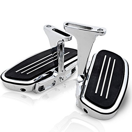 ANZIO Chrome-Plated Aluminum Streamliner Passenger Footboard Floor Board Mount Kit for 1993-2018 Harley Touring Models - Image 1