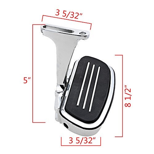 ANZIO Chrome-Plated Aluminum Streamliner Passenger Footboard Floor Board Mount Kit for 1993-2018 Harley Touring Models - Image 3