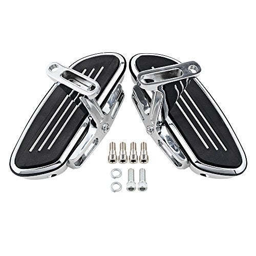 ANZIO Chrome-Plated Aluminum Streamliner Passenger Footboard Floor Board Mount Kit for 1993-2018 Harley Touring Models - Image 5