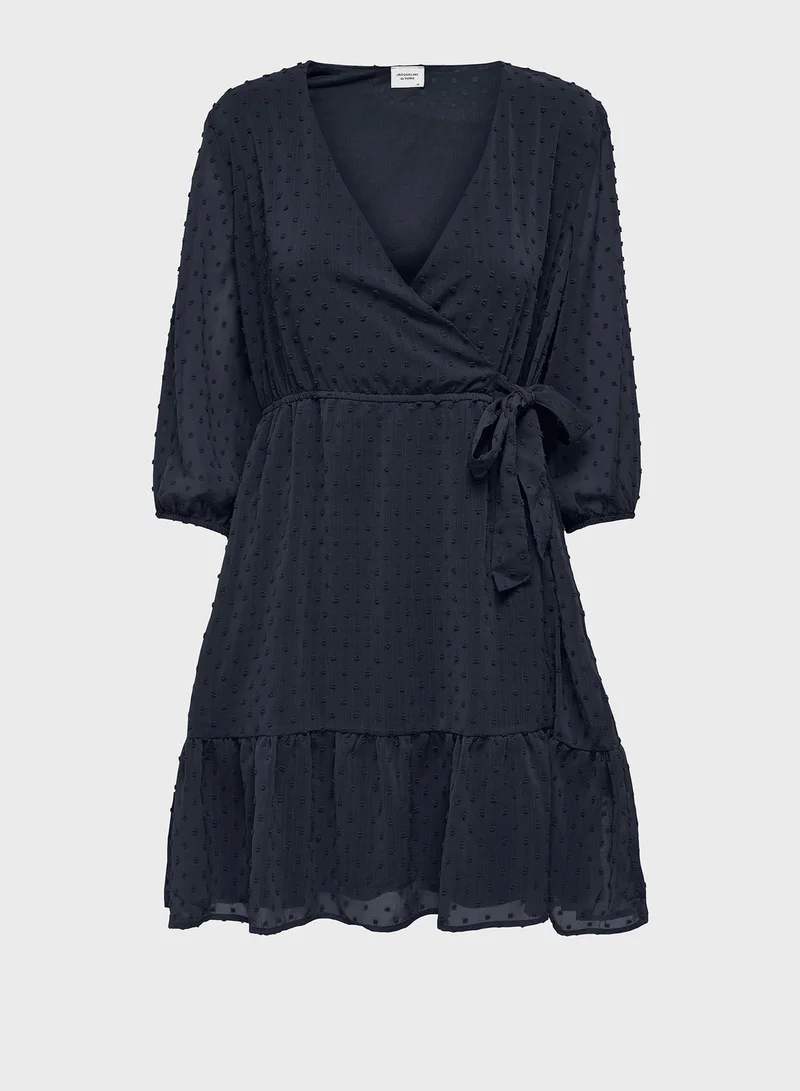 Jacqueline de Yong Side Tie Wrap Dress