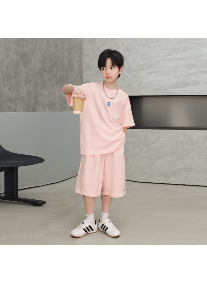 Luson Chen Dazhu Boys' Summer Outfit, 2025 New Style Children's Short-sleeve Cool Sports Suit, Boys' Clothing - Image 1