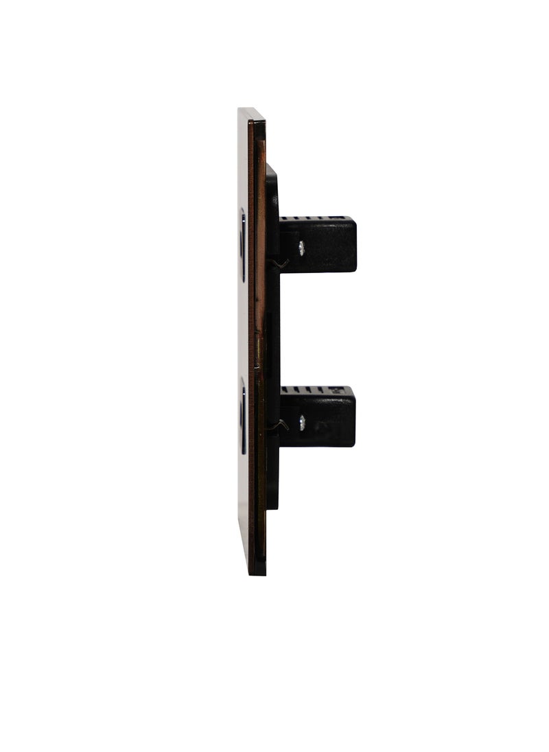 Donmarco - Double HDMI Socket – Ultra Slim Stainless Steel Panel , Fire-Resistant , 3-Year Warranty (Dark Antique Brass) - Image 1