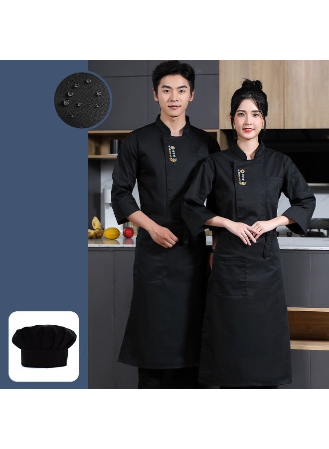NIBEMINENT Breathable Chef Jacket Hotel Costume  Men Women Restaurant Kitchen Cook Clothes Waiter Uniform Chef Shirt - Image 1