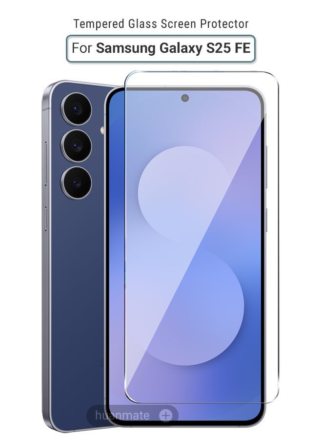 huanmate Samsung Galaxy S25 FE Tempered Glass Screen Protector – High Transparency, Delicate Touch, Anti-Explosion, Smooth Arc Edges, Easy Installation, Screen Protector for Samsung Galaxy S25 FE - Image 1