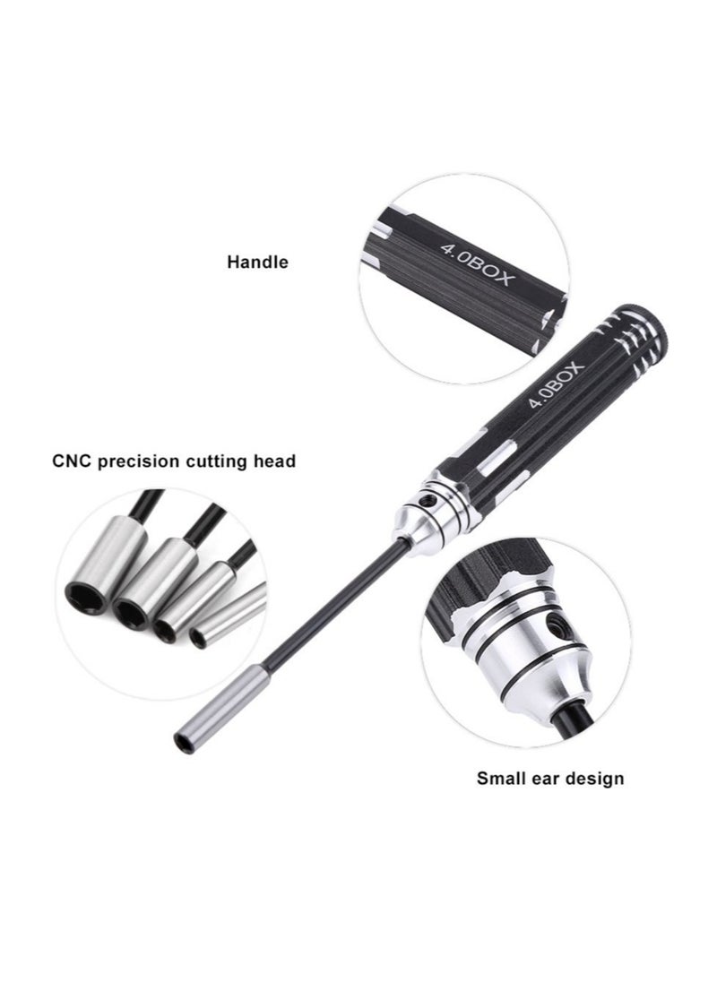 KASTWAVE Hex Nut Driver Set Hexagonal Head Nut Wrench 4.0/5.5/7.0/8.0mm 4Pcs RC Repair Tools Kit Socket Screwdrivers for RC Cars Model Airplanes Sportinggoods Deformation Model  - Image 4