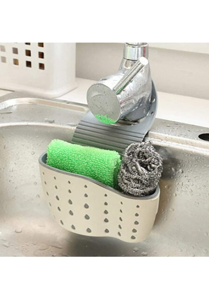 إسكدنيا منصة مطبخ الحوض الصابون السفنج شريط التصريف الحامل، سلة تخزين الحوض المنظمة للمطبخ ملحقات الحوض - Image 1