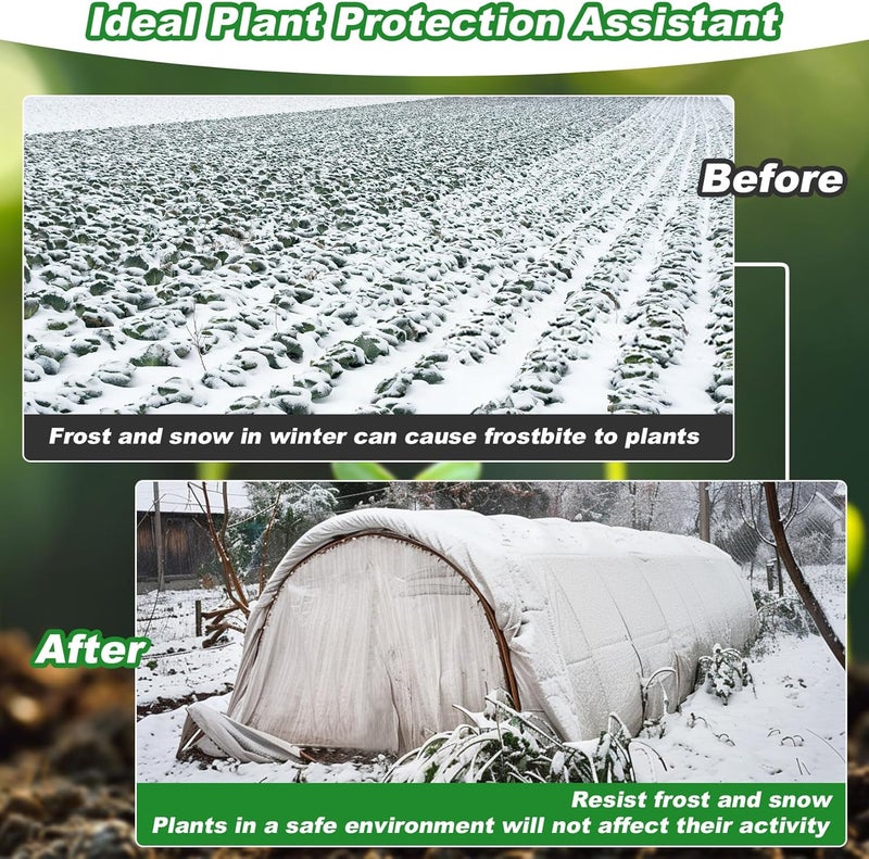 MAQIHAN Plant Cover - 6.5 ft x 13 ft Plant Covers Freeze Protection, Winter Plant Covers Freeze Protection, Reusable Floating Row Cover Frost Blankets for Outdoor Plants Frost Cloth Garden Row Covers - Image 4