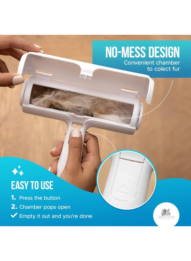 أسطوانة إزالة شعر الحيوانات الأليفة، فرشاة إزالة شعر الحيوانات القابلة لإعادة الاستخدام للكلاب والقطط، تنظيف ذاتي لفرو الحيوانات الأليفة من السجاد والأثاث والبسط والغسيل والملابس والفراش والأرائك - Image 5