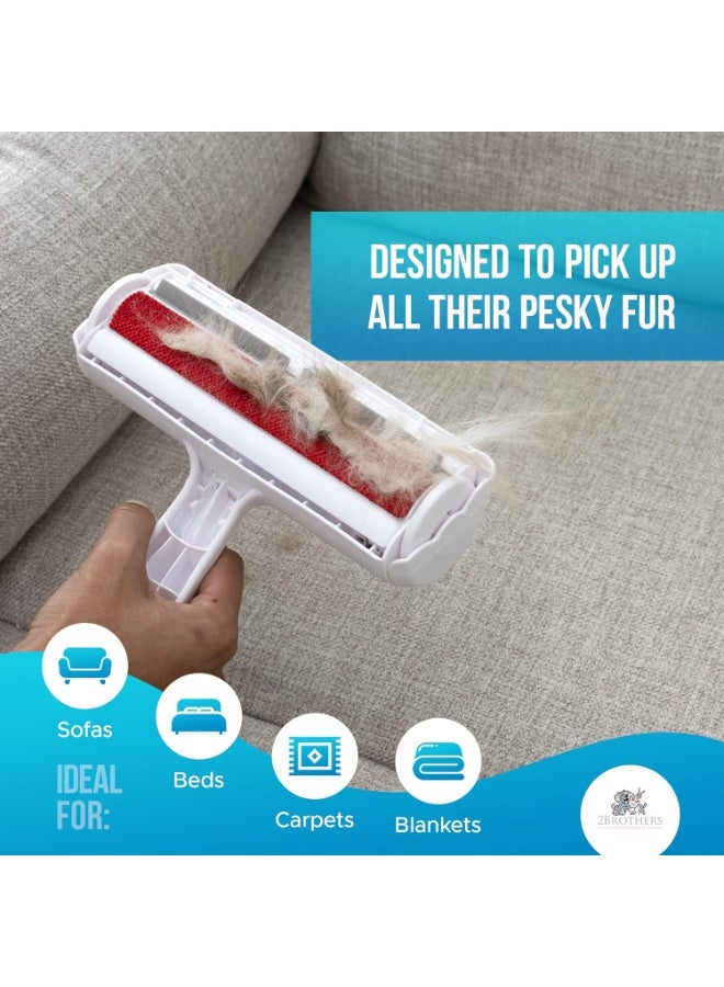 أسطوانة إزالة شعر الحيوانات الأليفة، فرشاة إزالة شعر الحيوانات القابلة لإعادة الاستخدام للكلاب والقطط، تنظيف ذاتي لفرو الحيوانات الأليفة من السجاد والأثاث والبسط والغسيل والملابس والفراش والأرائك - Image 3