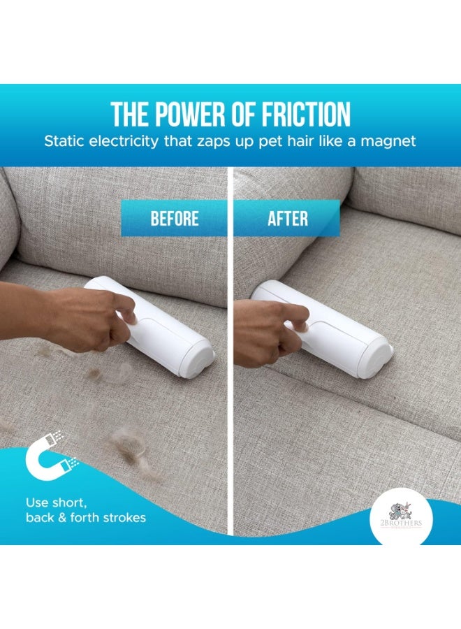 أسطوانة إزالة شعر الحيوانات الأليفة، فرشاة إزالة شعر الحيوانات القابلة لإعادة الاستخدام للكلاب والقطط، تنظيف ذاتي لفرو الحيوانات الأليفة من السجاد والأثاث والبسط والغسيل والملابس والفراش والأرائك - Image 2