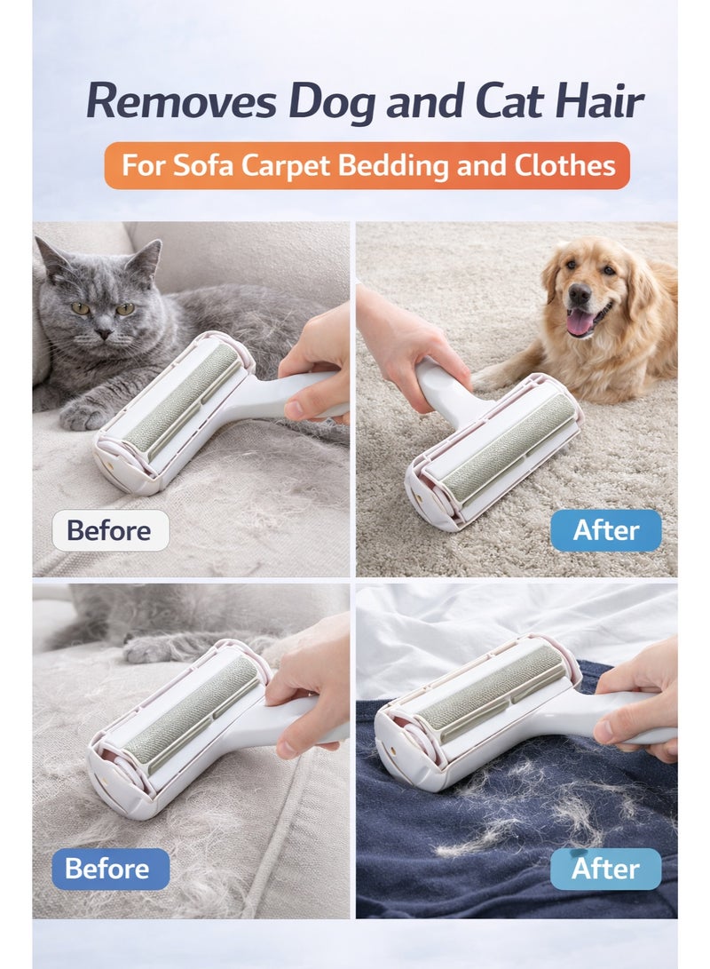 Pet Hair Remover Roller Reusable Self Cleaning Lint Remover for Dog and Cat Hair on Sofa Carpet Bedding Clothes and Furniture - Image 2