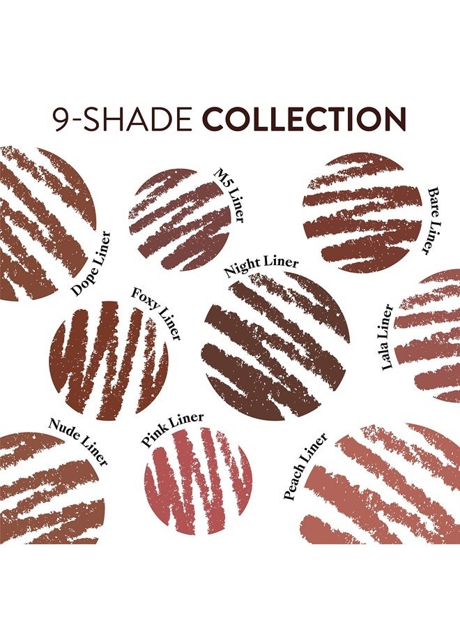 Cosmetics Dark Brown Lip Liner Pencil, Waterproof Lip Liner Dark Brown Lip Pencil, Natural Lip Liner Dark Lip Liner Vegan Cruelty-Free Makeup, Matte Lip Liners for Women